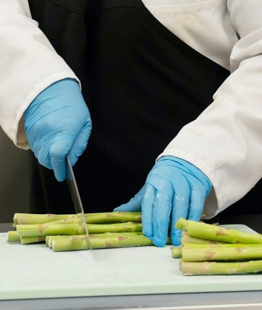 a chef chopping veg recruited for a career in catering for the elderly