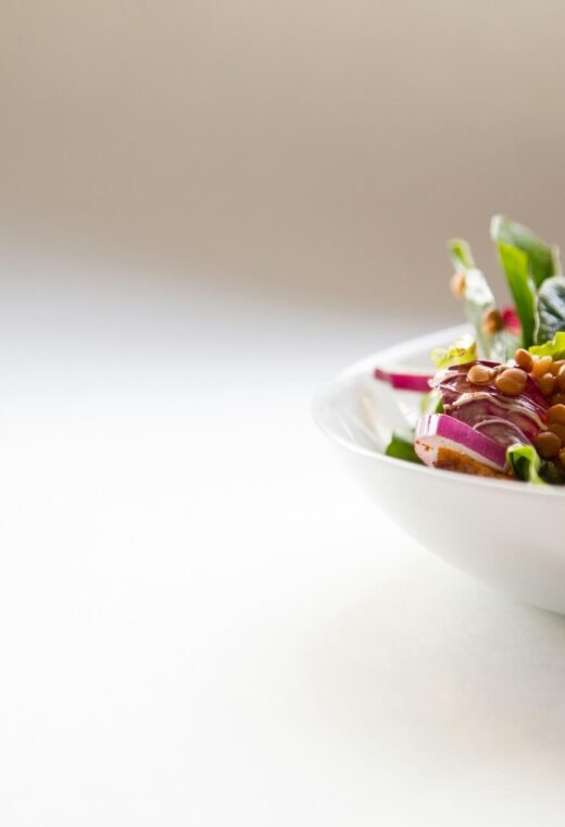 image of a dish of food, only half of it is showing in the image