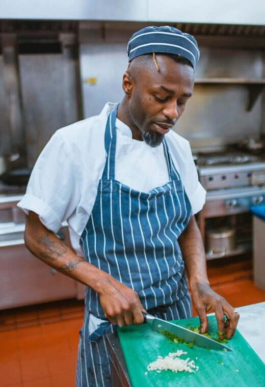 image of a part time chef preparing food
